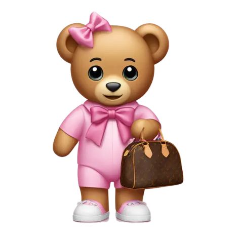 pink bow teddy bear solo with Chanel bag emoji | AI Emoji Generator Teddy Bear Emoji, Mood Emoji, Emojis Aesthetic, Disney Emojis, Emojis Meanings, Aesthetic Emojis, Bear Emoji, Ios Emojis, Phone Emoji