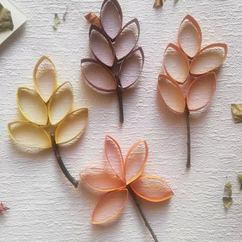 Maliha & twin 🌷homeschool made easy |play account on Instagram: "Fall leaves tp-rolls 🍁🍂activity Looking for a fun and easy way to keep the kids entertained during fall? These simple toilet paper roll fall crafts are perfect! All you need toilet paper roll, paint, hot glue gun and twings. During walk to Madrasa we daily observe different colors that leaves are turning into. Twin try to color tp roll leaf cutout exactly in that color which leaves they picked up from the Park. We read the book Simple Toilet, Fall Leaf Decor, Diy Kids Art, Autumn Leaves Craft, Toilet Roll Craft, Leaf Cutout, Fun Fall Crafts, Fall Art Projects, Toilet Paper Crafts