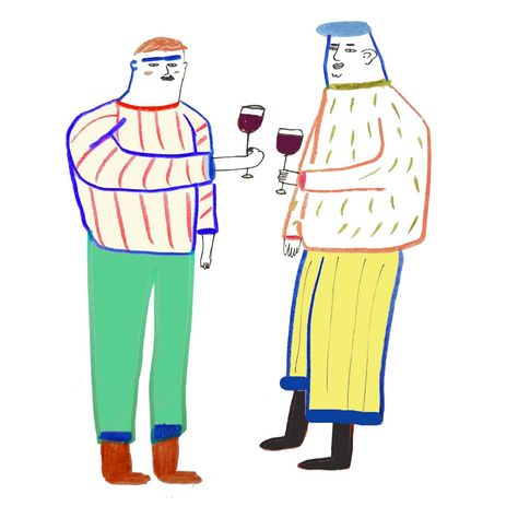 Wine drinkers illustration by Ashley Percival. People Drinking Illustration, Drinking Wine Illustration, Drinking Coffee Drawing, Ashley Percival, Butter Brands, Coffee Drawing, Wine Wall, Wine Drinkers, Game Illustration