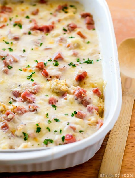 Chicken Cordon Bleu Casserole has all the flavors of traditional and delicious Chicken Cordon Bleu but in casserole form. Life-in-the-Lofthouse.com Easy Chicken Cordon Bleu Casserole, Chicken Cordon Bleu Casserole Recipe, Easy Chicken Cordon Bleu, Cordon Bleu Casserole, Cordon Blue, Chicken Cordon Bleu Casserole, Chicken Cordon, Chicken Cordon Bleu, Corn Dogs