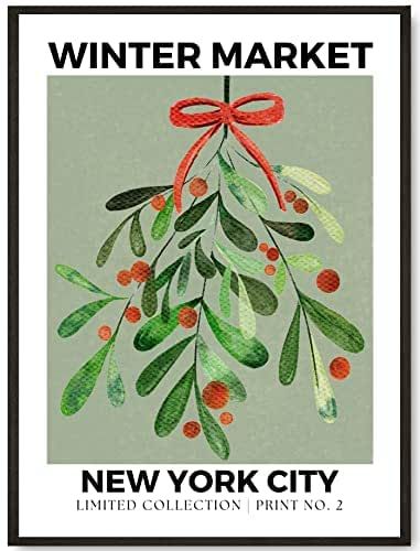 Aesthetic Christmas Decor, Christmas Decor Indoor, Easter Wall Art, Spring Wall Decor, Wall Decor Aesthetic, Mistletoe Christmas, Flower Market Poster, Minimal Prints, Christmas Room Decor