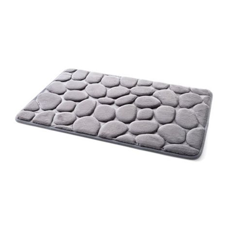 Memory Foam Bath Mat Polyester Soft Fiber Rugs Pebble Carpet Floor Mats Carpet Bathroom Door Home Decor - Non Slip Bathroom Flooring, Pebble Floor, Bathroom Themes, Bathroom Rugs Bath Mats, Foam Mats, Entrance Mat, Room Flooring, Carpet Flooring, Bathroom Mats