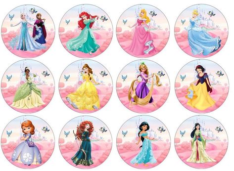 Photos On Disney Princesses Printables 700 Disney Princess Printables, Disney Princess Theme Party, Cinderella Coloring Pages, Disney Princess Cupcakes, Edible Cups, Disney Princess Theme, Character Cupcakes, Princess Cupcake Toppers, Disney Princess Cake