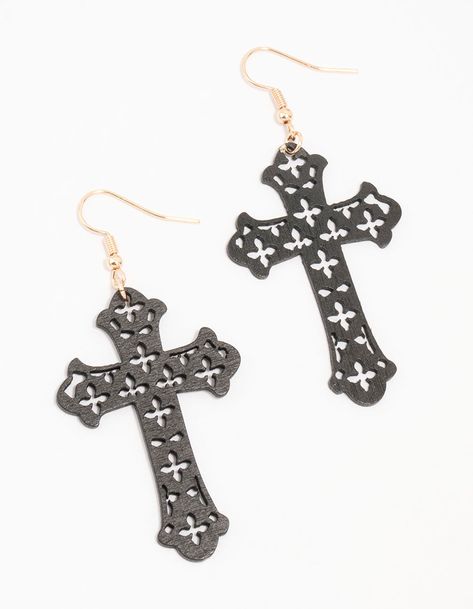 Dangle cross earrings