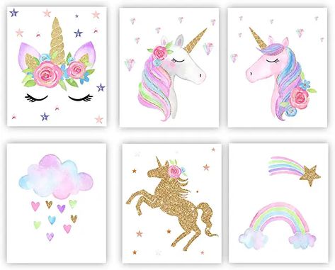 Girls Bedroom Unicorn, Unicorn Picture, Unicorn Wall Decor, Unicorn Canvas, Unicorn Room Decor, Unicorn Poster, Kids Room Paint, Unicorn Wall Art, Nursery Canvas