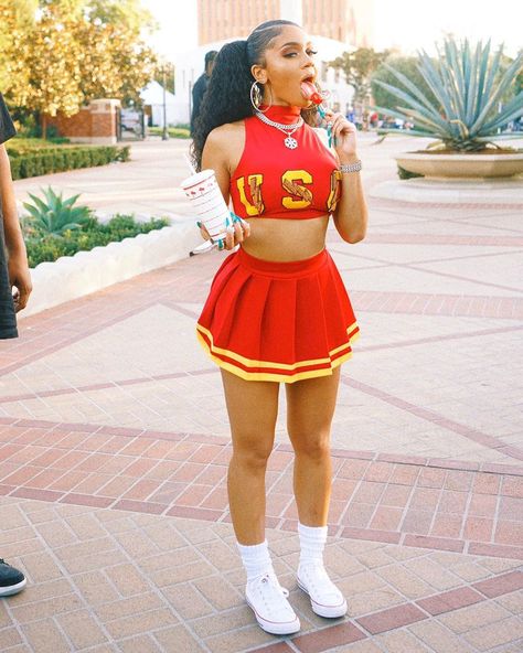 3,945 Likes, 7 Comments - SAWEETIE ❄️❄️❄️ (@sweetdiamonte) on Instagram: “🍭” Cheerleader Skirt, Icy Girl, Cheerleading Outfits, Halloween Costume Outfits, Halloween Costumes For Girls, Costume Outfits, Halloween Girl, Swag Outfits, Baddie Outfits