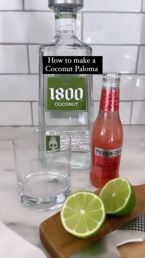 skinnytaste on Instagram: Save this to make later! Coconut Paloma Tommy’s favorite cocktail! 2 oz 1800 Coconut Tequila Juice of 1/2 lime Ice Too with Fever Tree… 1800 Coconut Tequila Recipes Cocktails, Coconut Tequila Drinks 1800, Coconut Tequila Drinks, 1800 Coconut Tequila Recipes, 1800 Coconut Tequila, Tequila Drinks Recipes, Coconut Tequila, Gina Homolka, Tequila Recipe