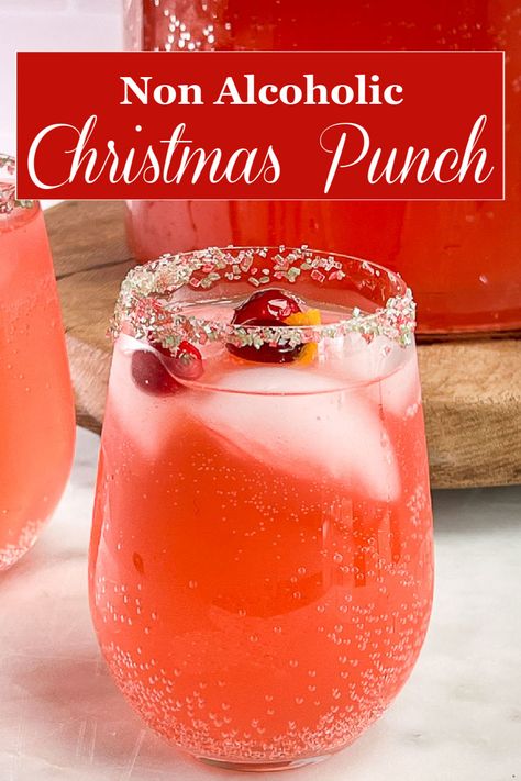 Seanna's Kitchen is bringing a new flavor to the holiday season with their Non-Alcoholic Christmas Punch, the perfect alternative for those who don't imbibe or want to keep it light. Bursting with festive cheer, this recipe is sure to be a crowd-pleaser. Don't miss out on the fun – make this non alcoholic holiday punch to add some sparkle to your celebrations! Punch Recipes With Ginger Ale, Cranberry Gingerale Punch Non Alcoholic, Punch With Ginger Ale Non Alcoholic, Christmas Fruit Punch Non Alcoholic, Easy Non Alcoholic Punch Recipes, Christmas Drinks Punch, Punch With Cranberry Ginger Ale, Party Non Alcoholic Drinks Punch Recipes, Punch With Sprite Non Alcoholic