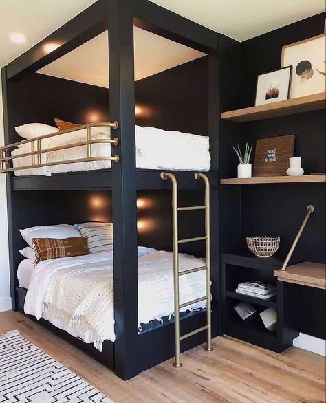 Modern Bunk Bed Ideas, Bunk Bed Room, Bunk Bed Rooms, Double Bunk Beds, Colorado House, Bunk Beds Built In, Built In Bunks, Bunk Rooms, Cool Bunk Beds