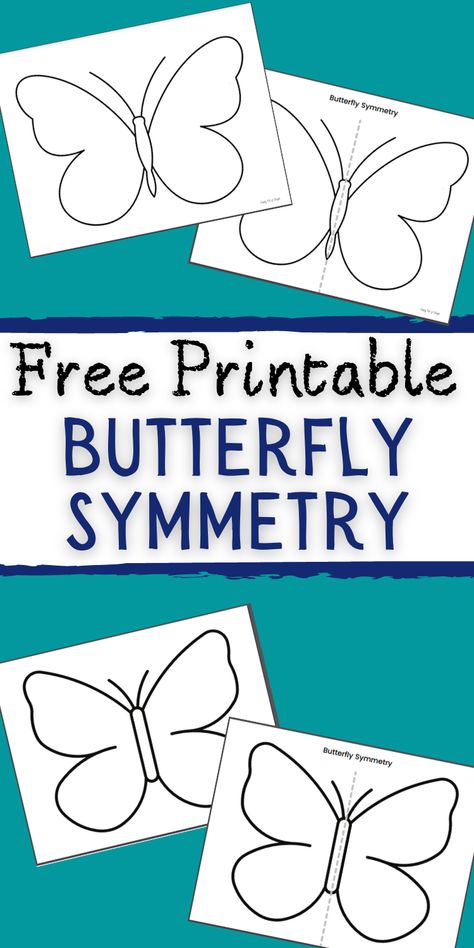 symmetry butterfly painting with free printable butterfly templates Butterfly Painting Kindergarten, Arts And Crafts Butterfly, Spring Paint Crafts For Kids, Bug Art Kindergarten, Build A Butterfly Printable, Kindergarten Spring Crafts Easy, Butterfly Art Project Kindergarten, Life Of A Butterfly Preschool, Pre K Butterfly Crafts