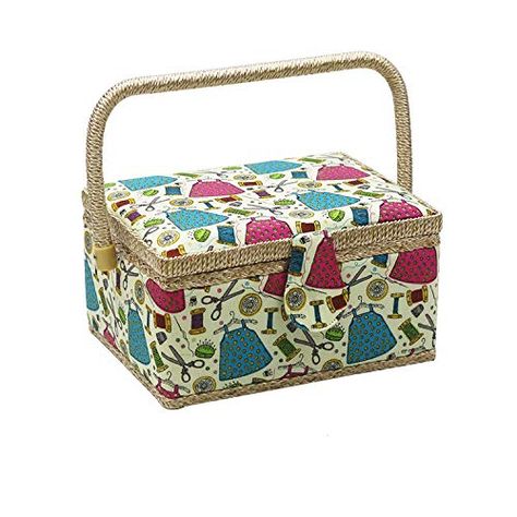 D&D Sewing Basket Kit - Sewing Basket Organizer for Needles, Thread, Tape Measure, Thimbles and Other Sewing Supplies... Sewing Kit Storage, Crafts Upcycling, Mini Sewing Kit, Hobby Storage, Sewing Station, Crafts Clothes, Thread Storage, Upcycling Diy, Household Sewing