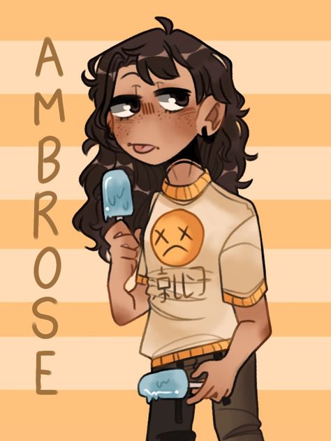 Eating A Popsicle Drawing, Popsicle Reference, Holding Popsicle Reference, Popsicle Drawing, Blueberry Popsicles, Art Trade, Cool Sunglasses, Cute Art Styles, Art Styles