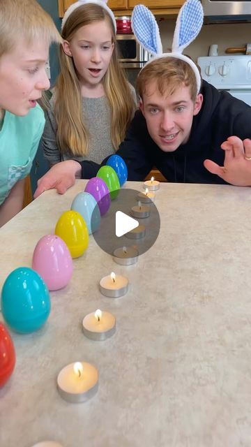 Easter Egg Party Ideas, Christmas Games With Family, Games For Four People, Candle Blowing Game, Gift Giving Games, Game Ideas For Party, Church Games For Kids, Easter Games For Families, Kid Party Games