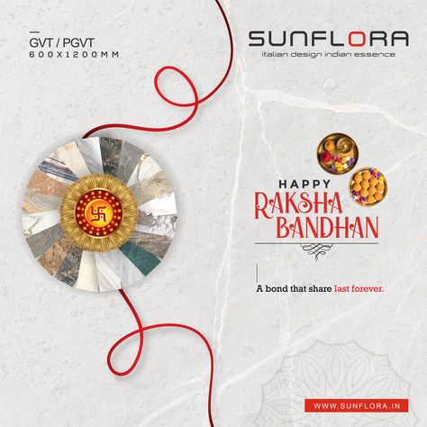 A bond that share last forever. Happy Raksha Bandhan #rakshabandhangifts #rakhi2020 #rakshabandhan2020 #sunflora_vitrified #luxury #craft #craftsmanship #decor_world #luxuryarts #artofluxury #decoration #beautifularts #tilesdesign #vitrifiedtiles #pgvt #gvt #interiordesign Rakhi Creative Ads, Raksha Bandhan Wishes, Standee Design, Raksha Bandhan Gifts, Wood Company, Happy Raksha Bandhan, Veneer Plywood, Ads Creative Advertising Ideas, Rakhi Design