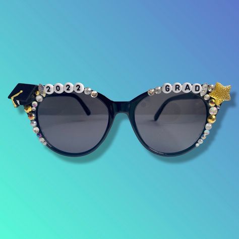 Graduation Gift/Senior/Graduate/2022/High School/College/Senior Sunnies/Fun Gift Senior Sunglasses, Senior Glasses, Graduation Sunglasses, High School Grad Gifts, Bride Sunglasses, Gift For Graduate, College Grad Gifts, Beaded Sunglasses, Novelty Sunglasses