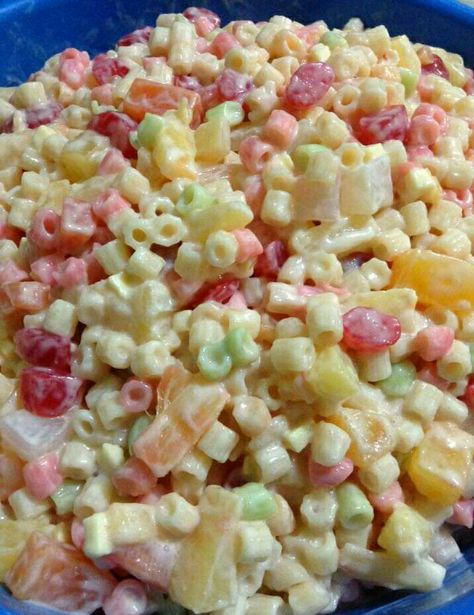 Sweet Macaroni Fruit Salad Macaroni Salad Filipino Style, Macaroni Fruit Salad, Filipino Dish, Filipino Dishes, Macaroni Salad, Fruit Salad, Chinese New Year, Pasta Salad, Macaroni