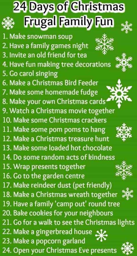 Things To Do Together, 24 Days Of Christmas, Christmas Checklist, Christmas Things To Do, Chirstmas Decor, Frugal Christmas, Christmas Bucket, Frugal Family, Christmas Traditions Family