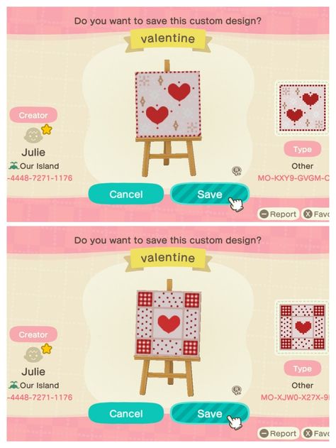 Animal Crossing Lovecore, Acnh Red Design Code, Acnh Valentines Day Path, Animal Crossing Easter Design, Acnh Valentines Day Ideas, Acnh Valentines Day Clothes, Animal Crossing Valentines Day Designs, Heart Animal Crossing, Animal Crossing Valentines Day