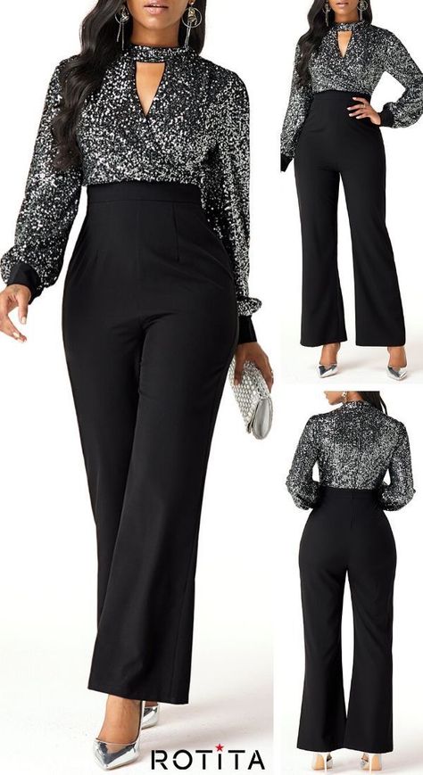 Embellished Jumpsuit, Classy Jumpsuit, Soiree Dress, Jumpsuit Elegant, Jumpsuits And Rompers, Classy Dress Outfits, African Design Dresses, Latest African Fashion Dresses, Looks Chic