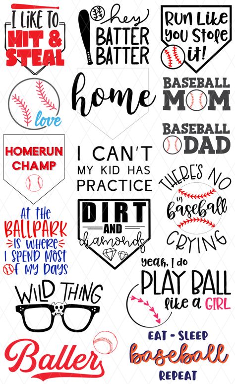 Svg Free Files For Cricut Shirts Women, Free Baseball Svg, Silhouette Stickers, Baseball Crafts, No Crying In Baseball, Softball Svg, Circuit Ideas, Free Silhouette, Cricut Tips