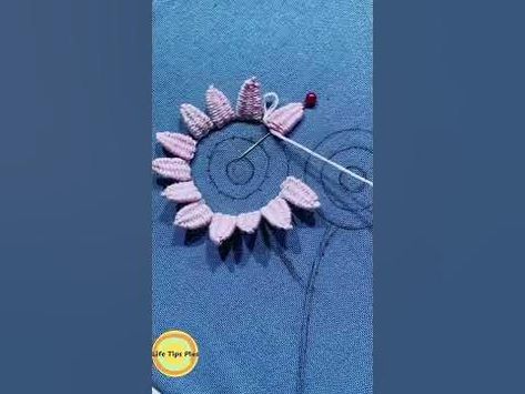 Petal Stitch Embroidery, 3d Embroidery Stitches, Flower Petal Embroidery, Embroidery Stitches For Beginners, Creative Videos, Amazing Embroidery, Sewing Shorts, Embroidery 3d, Time Wasters