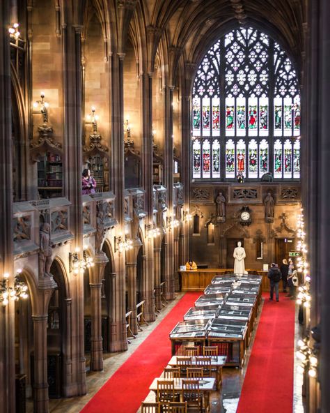 Manchester Library, Manchester Central, Midland Hotel, Road Trip Uk, Travel English, World Library, Literary Travel, Old Libraries, University Of Manchester