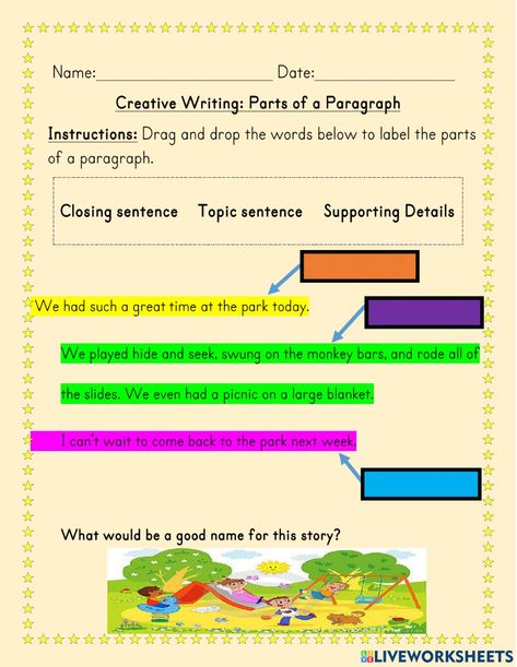 Parts Of A Paragraph, Supporting Details, Topic Sentences, Eyelash Case, English Vocabulary Words Learning, Interactive Activities, English Vocabulary Words, School Subjects, Vocabulary Words