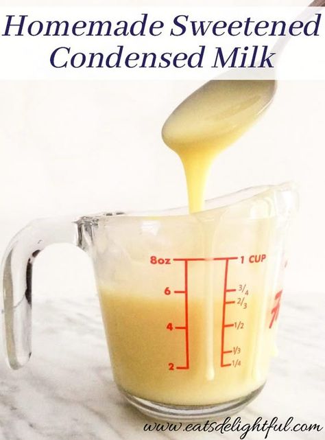 How To Make Condensed Milk At Home, Condensed Milk Uses, Make Condensed Milk, Condensed Milk Ice Cream, Homemade Sweetened Condensed Milk, Homemade Condensed Milk, Sweetened Condensed Milk Recipes, Condensed Milk Cake, Xmas Recipes