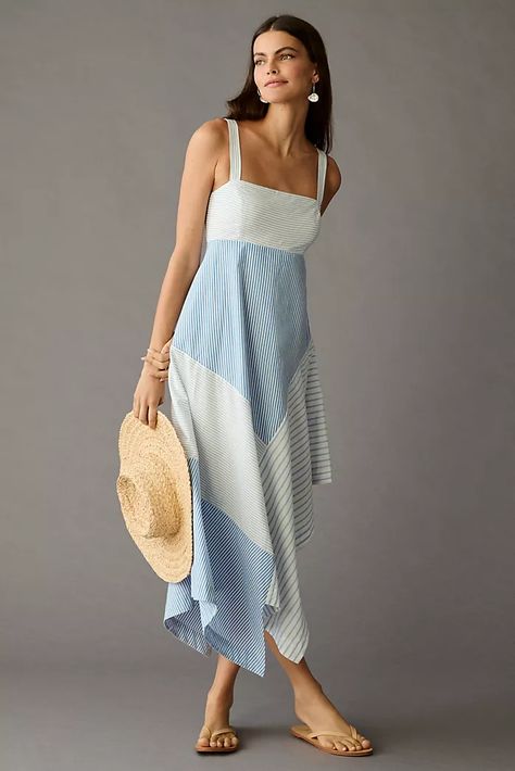 Women's Fall Clothing | Anthropologie Classy Fashion Chic, Sleeveless Collared Dress, Summer Dress Long, Unique Skirts, Collared Dress, Square Neck Dress, Birthday Party Dress, Anthropologie Top, Knit Midi