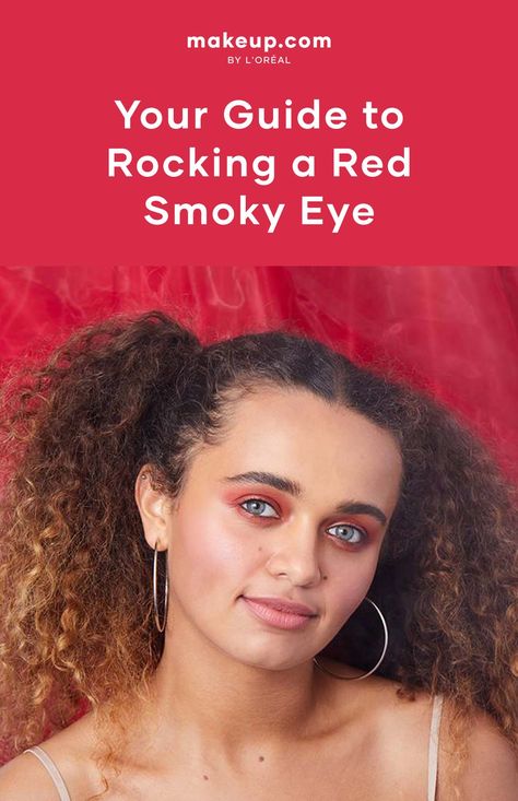 Makeup Tutorial for a Red Smoky Eye Red Smoky Eye, Urban Decay Eyeshadow Singles, Classic Smokey Eye, Smokey Eyeshadow Tutorial, Red Eyeshadow Makeup, Smoky Eye Tutorial, Red Eyeshadow Look, Red Smokey Eye, Applying Eyeshadow