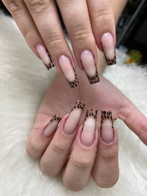 Jaguar Nail Designs, Jaguar Print Nails, Pantera Nails, Enid Nails, Jaguar Nails, Brown Acrylics, Panther Nails, Panthers Nails, Lily Nails