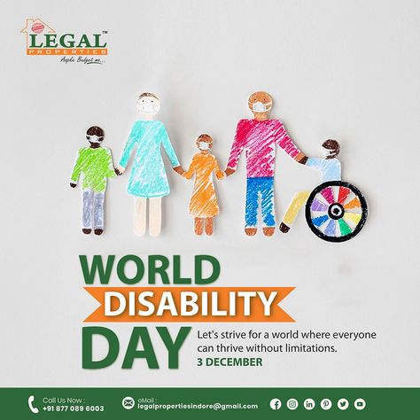 Persons with disabilities day aims to increase awareness and promote the rights of every well-being in all aspects in society. #happy_world_disabled_day #disabled #disabled_day D Day, Well Being, Let It Be, Quick Saves