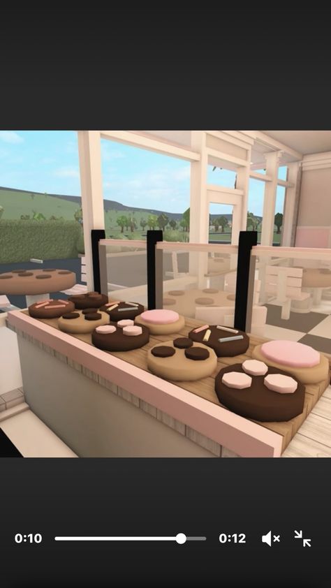 Cottages Bloxburg, Bloxburg Boba Shop, City Bloxburg, Bloxburg Cafe, Bloxburg Food, Bloxburg Food Decals, Bloxburg Town, Bloxburg Hacks, Bloxburg Outfits