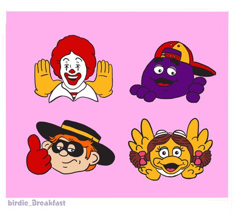 Birdie Mcdonalds, Mcdonalds Mascot, Mcdonalds Characters, Old School Cartoons, Best Nature Wallpapers, Swag Cartoon, Graffiti Cartoons, Happy Meal Mcdonalds, Printed Cups