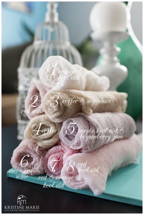 How to Dye Cheesecloth Wraps for Newborn Photography | San Diego Newborn Photographer| (c) Kristine Marie Photography Dye Cheesecloth, Diy Newborn Photography Props, Diy Newborn Photography, Diy Photography Props, Photo Props Diy, Foto Newborn, Awesome Mom, Diy Props, Newborn Wrap