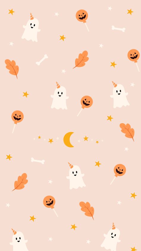 Cute Halloween Iphone Backgrounds, Cute Spooky Party, Cute Halloween Backgrounds Aesthetic, Cute Halloween Pattern, Cute Halloween Iphone Wallpaper, Cute Halloween Lockscreen, Fall Cute Wallpaper, Cute Wallpapers Fall, August Phone Wallpaper