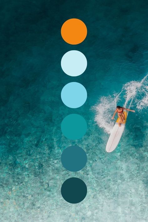 Energetic Packaging Design, Beach Theme Branding, Ocean Colours Palette, Energetic Website Design, Adventure Website Design Inspiration, Ocean Inspired Color Palette, Energetic Colour Palette, Sea Palette Color, Ocean Branding Design