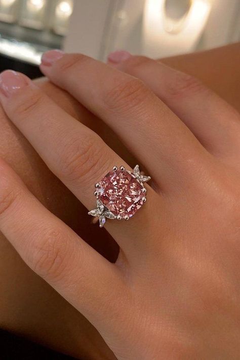 30 Insanely Good Colored Engagement Rings ❤ colored engagement rings pink diamond engagement rings cushion cut engagement rings zizovdiamonds #weddingforward #wedding #bride Stylish Engagement Rings, Luxury Stuff, Pink Diamonds Engagement, Pink Diamond Engagement Ring, Pink Engagement Ring, Pink Diamond Ring, Diamond Wedding Jewelry, Engagement Rings Diamond, European Wedding