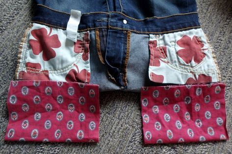 AICOSU — Make Some Pocket Extenders for Your Pants Hacks For Men, Jeans Projects, Hacks For Girls, Clothes Tips, Clothing Making, Diy Clothes Hacks, Buttons And Bows, Sewing Pants, Sewing Tricks