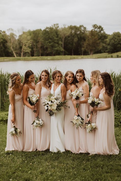 Springtime Bridesmaid Dresses, Very Light Pink Bridesmaid Dresses, Two Colour Bridesmaid Dresses, Millenial Pink Bridesmaid Dresses, Light Rose Bridesmaid Dresses, Medium Pink Bridesmaid Dresses, Light Pink Wedding Bridesmaid Dresses, Light Pink Western Wedding, Blush Wedding Color Scheme