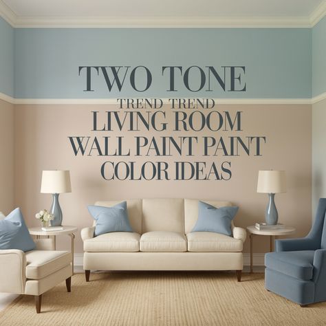 Here is a product description for Two Tone Trend Living Room Wall Paint Color Ideas:

Elevate your living room with our Two Tone Trend paint color ideas, featuring contrasting hues that add depth and sophistication to your space. This unique color palette combines popular shades to create a look that's both trendy and timeless, perfect for making a statement. From bold and bright to soft and subtle, find the perfect blend to reflect your personal style and make your living room a true reflection Each Wall Different Color, Two Tone Painting Ideas For Walls, 2 Tone Living Room Walls Paint Colors, Trending Living Room Colors 2024, Room Wall Paint Color Ideas, Two Tone Living Room Walls, Wall Painting Ideas Living Room, 2 Tone Wall Paint Ideas, Soothing Living Room