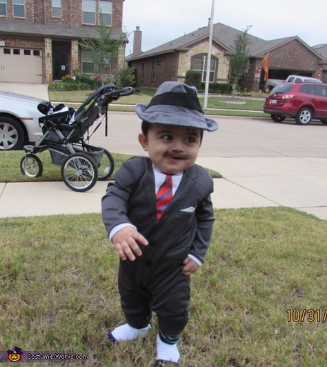 1920s Gangster Baby Halloween Costume Idea Unique Toddler Halloween Costumes Boys, Unique Toddler Halloween Costumes, Old Man Costume, Halloween Kids Costumes, Boys Halloween Costumes Diy, Trunk Or Treat Halloween, 1920s Halloween, Toddler Boy Halloween Costumes