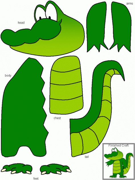 alligator crafts | Fragile Earth Blog Alligator Crafts, Crocodile Craft, Oppgaver For Barn, Alligator Birthday, Animal Crafts For Kids, Toddler Learning Activities, Toddler Learning, Busy Book, Animal Crafts