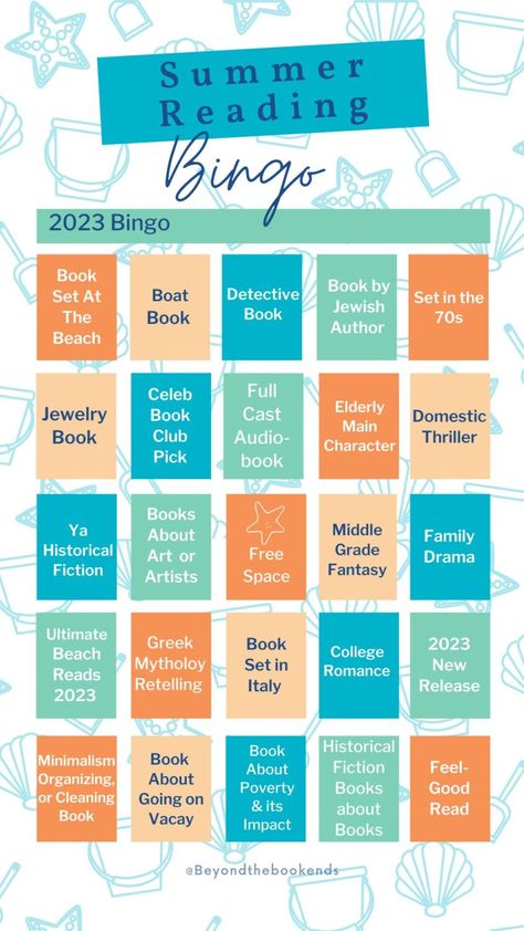 Summer Books 2023, Reading Challenge 2023, Summer Book Challenge, Summer Reading Bingo, Fun Prompts, Bingo Books, Reading Bingo, Reading Suggestions, Summer Bingo