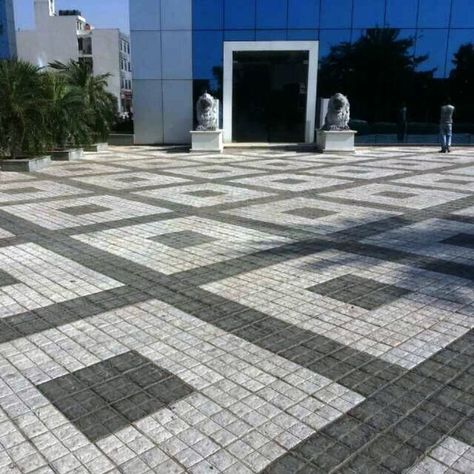 Parking Tiles Design, Walkway Design Ideas, Asian Paints Colours, Parking Tiles, Interlocking Pavers, Ramp Design, Garden Pathways, Paver Blocks, Paving Pattern