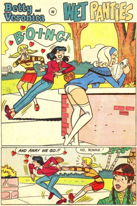 Archie Comics is a fun, colorful world full of lively characters! 😊 Archie Andrews, the main guy, is a lovable, clumsy teenager who's always caught in a love triangle between sweet Betty Cooper 💕 and the glamorous Veronica Lodge 😍. His best friend, Jughead Jones 🍔, is obsessed with food and always stays chill, while Reggie Mantle 🤩 is the mischievous rival who loves to stir up trouble! This comic universe is filled with fun high school drama, friendship, and laughter! 🎉📚 Archie Comics Veronica, Reggie Mantle, Archie Betty And Veronica, Playboy Cartoons, Archie Comics Characters, Archie Comic Books, School Drama, Archie And Betty, High School Drama