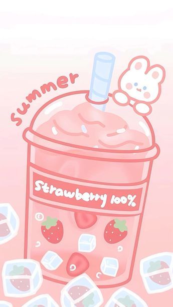 Pink Bubble Tea, Grape Wallpaper, Build Bible, Strawberry Cute, Bubble Drawing, Kawaii Icons, Cute Home Screen Wallpaper, Iphone Wallpaper Kawaii, Fruit Wallpaper