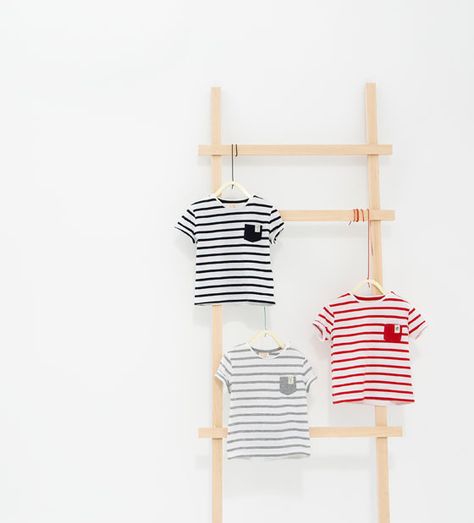 Image 1 of Striped T-shirt from Zara Zara Kids Baby, Flat Lay Photography Fashion, Fall Baby Clothes, Product Shoot, Flat Lay Photography, Clothing Photography, Zara Kids, Striped T Shirt, Baby Boy Fashion