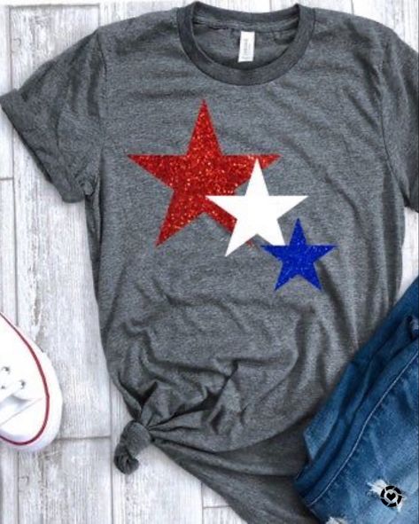 4th Of July Shirts Vinyl, Independance Day, Glitter Shirt, Star T Shirt, Fourth Of July Shirts, Cute Shirt Designs, 4th Of July Outfits, Vinyl Shirts, Patriotic Shirts