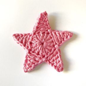 Crochet Star Pattern Crochet Star Applique Pattern Free, Crochet Star Pattern, Crochet Star Patterns, Star Applique, Crochet Applique Patterns Free, Star Crochet, Crochet Star, Crochet Christmas Gifts, 4mm Crochet Hook